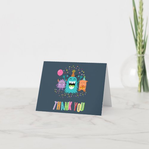 MONSTER MASH BIRTHDAY thank you card