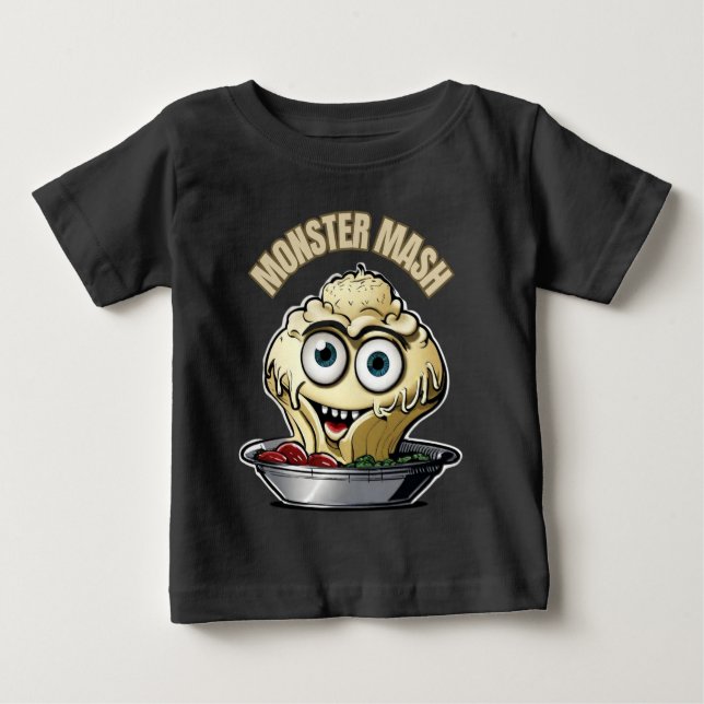 Monster Mash Cute Musical Halloween Baby T-Shirt (Front)