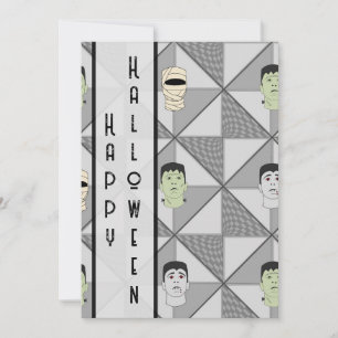 Monster Mash Gray Invitation