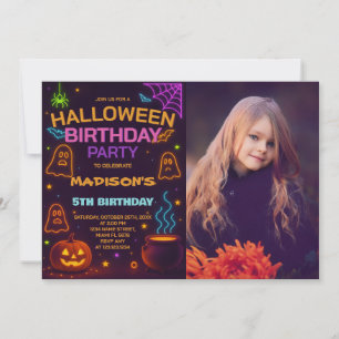 Monster Mash Halloween Birthday Invitation