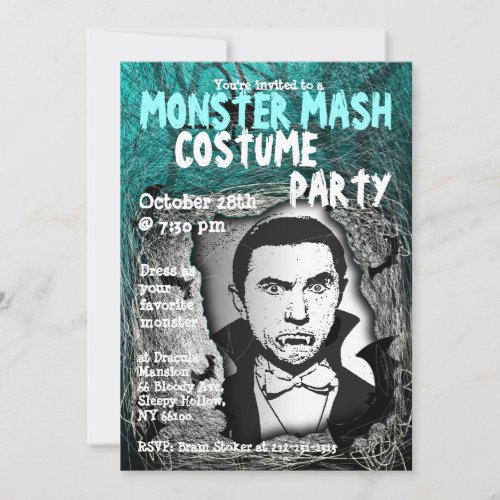 Monster Mash Halloween Costume Party Invitation