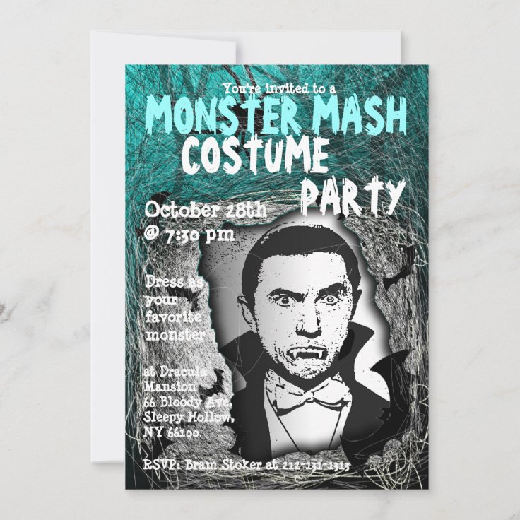 Monster Mash Halloween Costume Party Invitation | Zazzle
