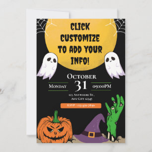 Monster Mash Halloween Party Invitation