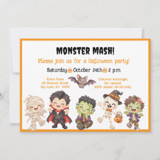 Monster Mash Halloween Party Invitation