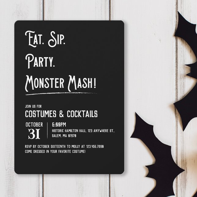 Monster Mash Halloween Party Invitation (Creator Uploaded)