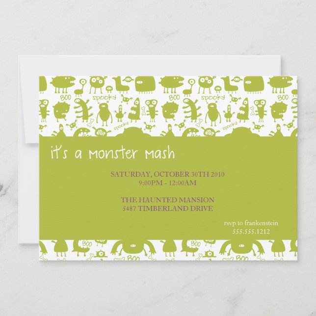 monster mash {halloween party invitation} invitation (Front)