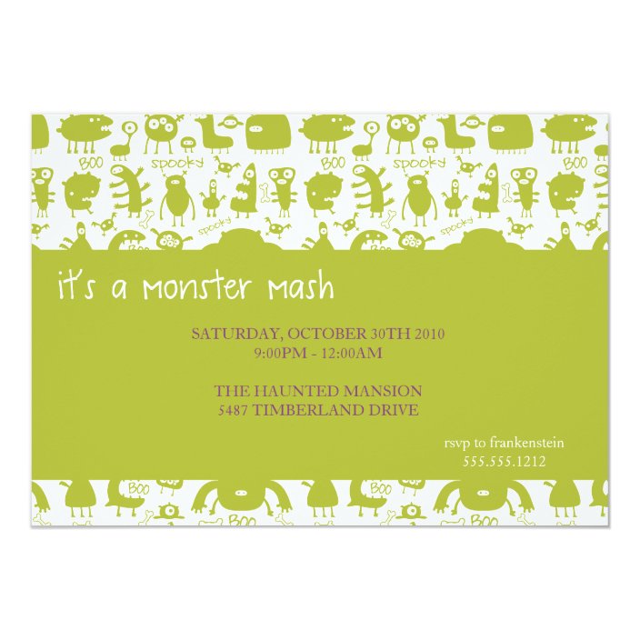 monster mash {halloween party invitation} invitation | Zazzle.com