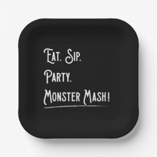 Monster Mash Halloween Party Paper Plates