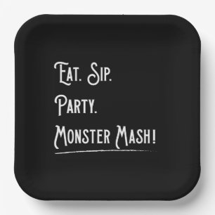 Monster Mash Halloween Party Paper Plates