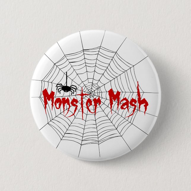 Monster Mash Halloween Pinback Button (Front)
