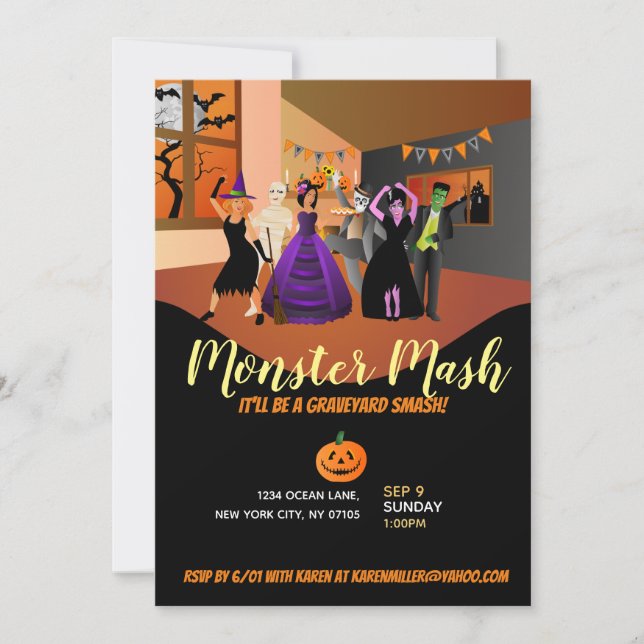 Monster Mash Invitations (Front)