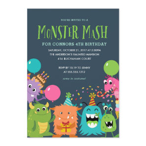 MONSTER MASH KIDS BIRTHDAY PARTY INVITATION invite
