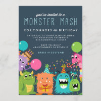 MONSTER MASH KIDS BIRTHDAY PARTY INVITATION invite
