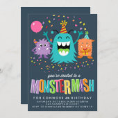 MONSTER MASH KIDS BIRTHDAY PARTY INVITATION invite (Front/Back)