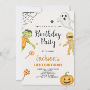 Monster Mash Kids Halloween Birthday Invitation