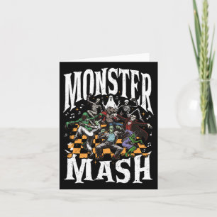 Monster Mash Retro Halloween Funny Monster Spooky Card