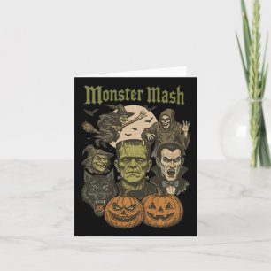 Monster Mash Retro Halloween Funny Monster Spooky Card
