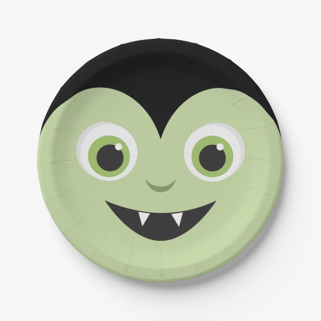 Monster Mash | Vampire Halloween Paper Plates (Front)