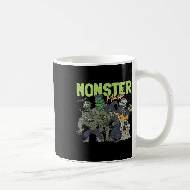 Monster Mash Vintage Ghost Halloween Funny  Coffee Mug (Right)