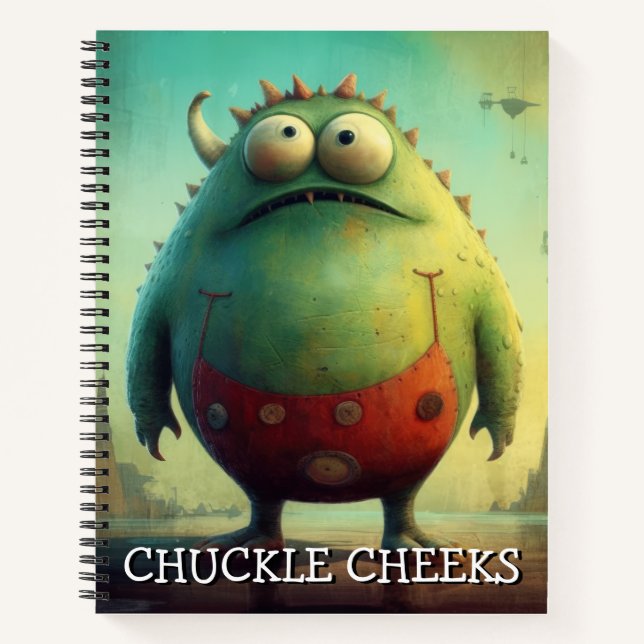 Monster Mayhem...Chuckle Cheeks Notebook (Front)