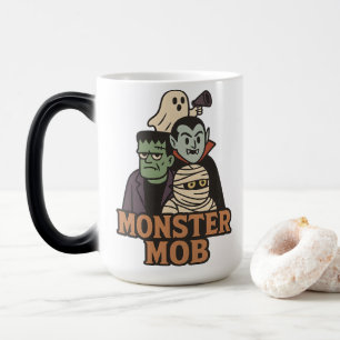 Monster Mob Frankenstein Vampire Mummy Ghost Group Color Morph Mug