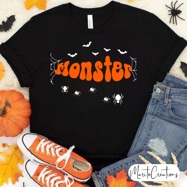 Monster Modern Girl's Scary T-shirt in black (Creator Uploaded)