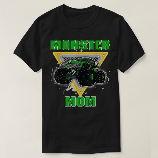 Monster Mom Monster Truck Are My Jam Truck Mom Lov T-Shirt (Design Front)