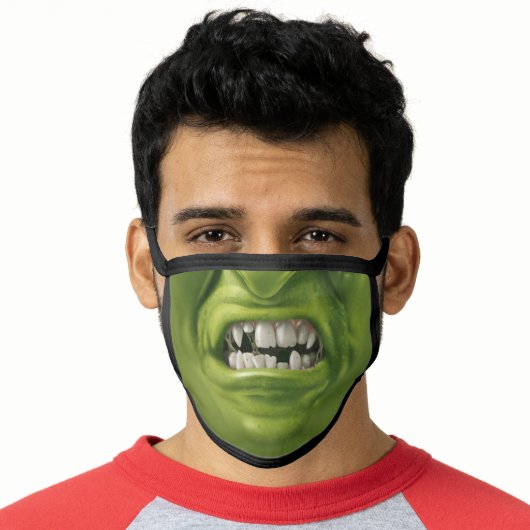 Monster Mouth Cute & Funny Horror Halloween Fun Face Mask (Worn Him)