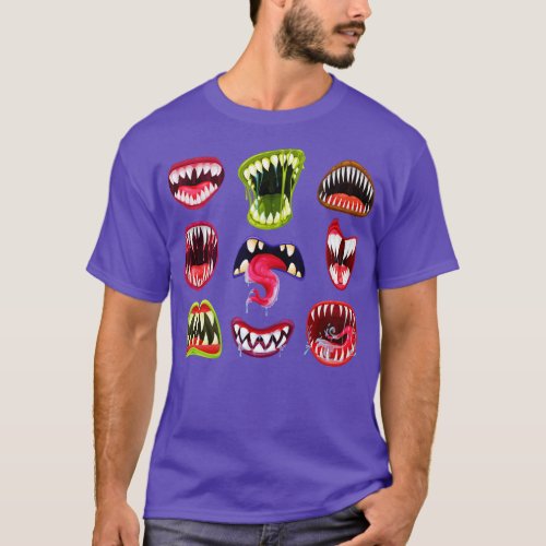 Monster mouths teeth T_Shirt
