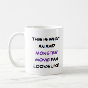 monster movie fan, avid coffee mug