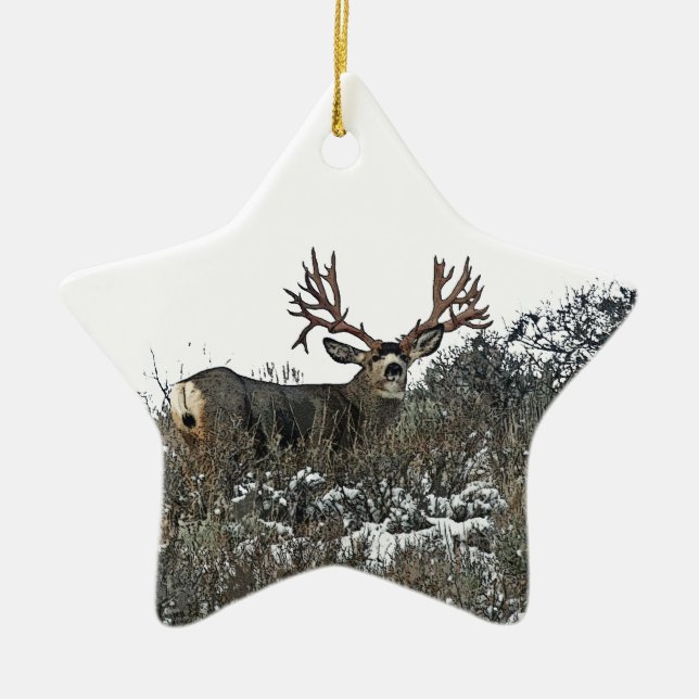 Monster mule deer 2 ceramic ornament (Front)