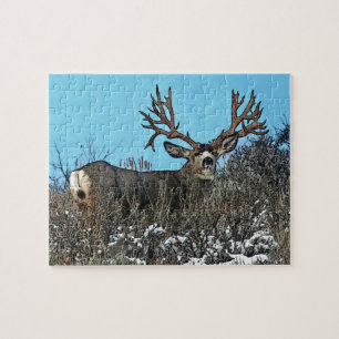 Monster mule deer buck jigsaw puzzle
