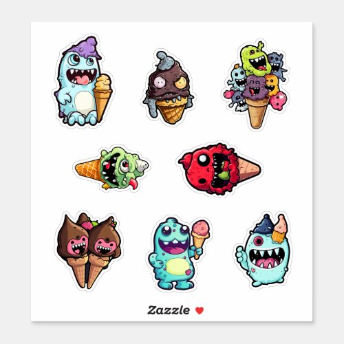 Monster Munchies Ice Cream Stickers pt 3