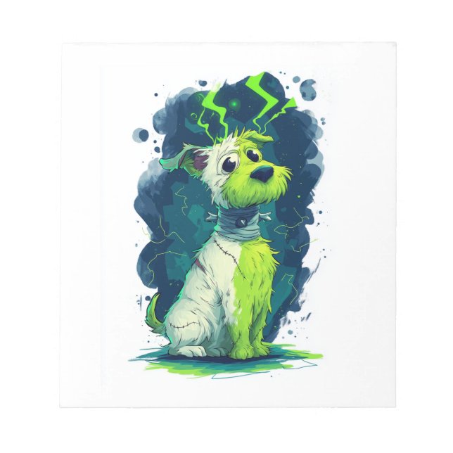 Monster Mutt � Cute Halloween Dog Notepad (Front)