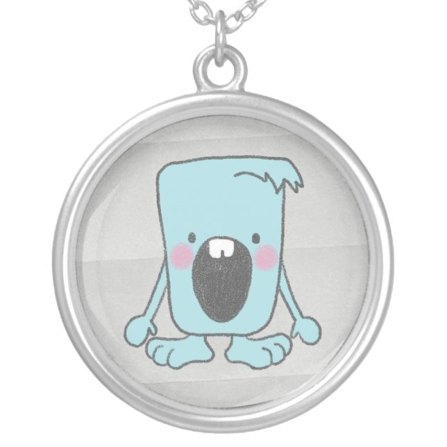 Monster Necklace (in blue) (Front)