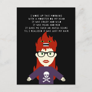 Monster On My Head Postcard