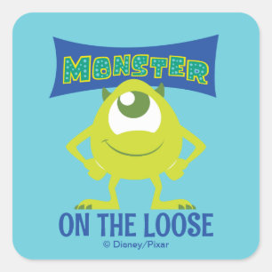 Monster on the Loose Square Sticker