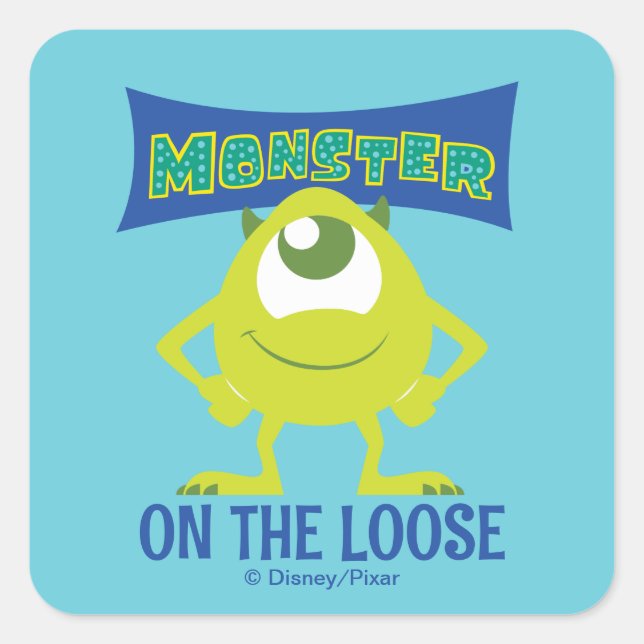 Monster on the Loose Square Sticker (Front)