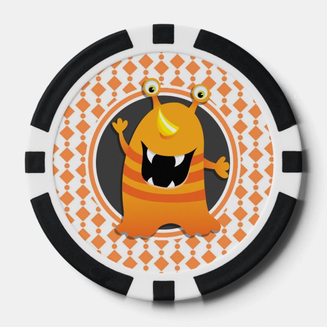 monster orange poker chips (Front)