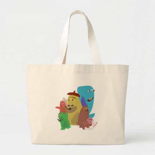 Monster Pals Fun Creature Character Cartoon Art Large Tote Bag