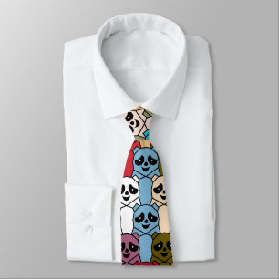 Monster Panda Neck Tie