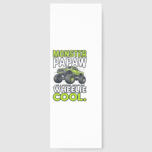Monster Papaw Wheelie Cool Funny Monster Truck Des Bookmarks