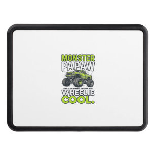 Monster Papaw Wheelie Cool Funny Monster Truck Des Hitch Cover