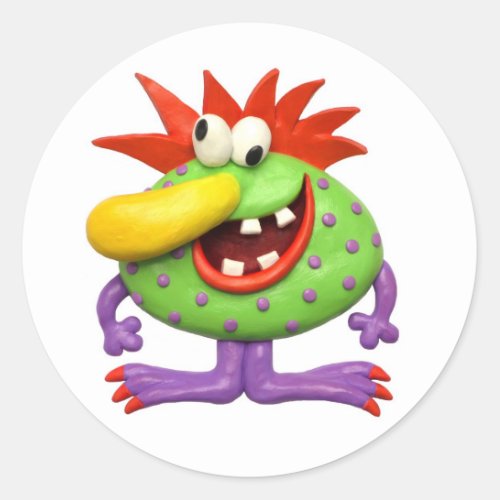 Monster Party Classic Round Sticker