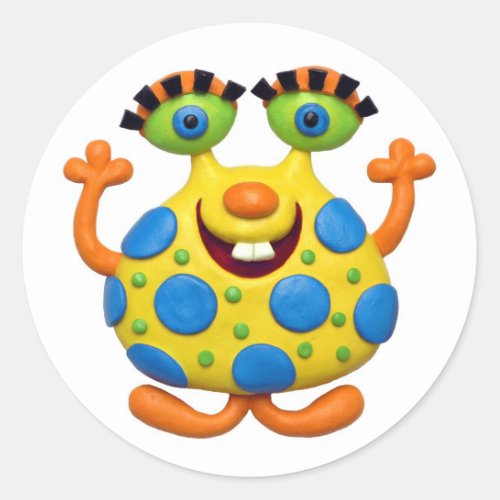 Monster Party Classic Round Sticker