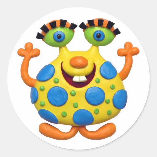 Monster Party Classic Round Sticker | Zazzle
