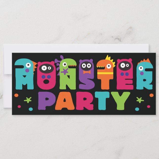 Monster Party Invitation (Front)