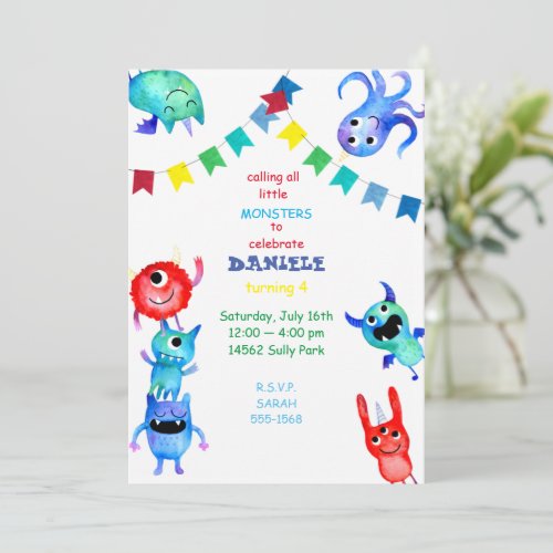 Monster Party Invitation