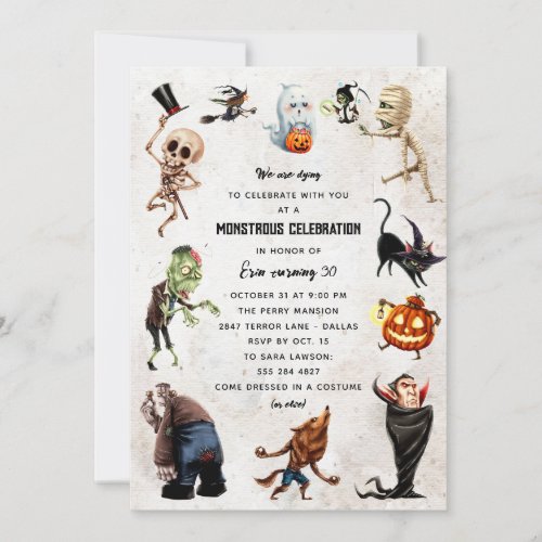 Monster Party Invitation _ Monstrous Halloween