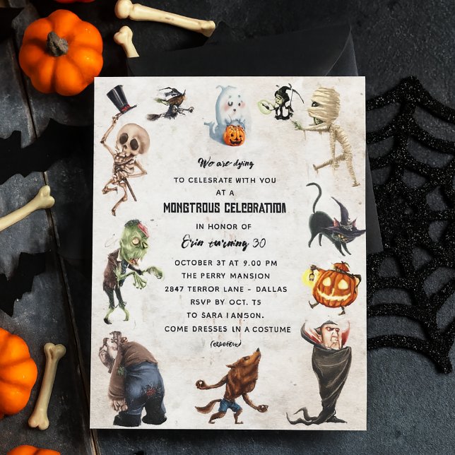 Monster Party Invitation - Monstrous Halloween (Creator Uploaded)
